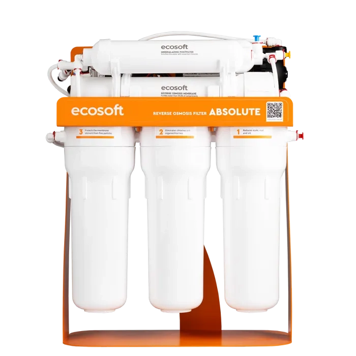 Фільтр зворотного осмосу Ecosoft Absolute з мінералізатором з помпою на станині (MO675MPSECO)