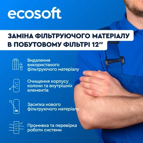Заміна фільтруючого матеріалу в побутовому фільтрі 12"