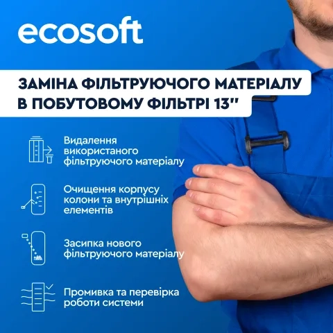 Заміна фільтруючого матеріалу в побутовому фільтрі 13"