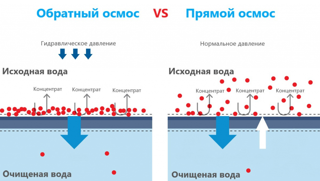 Обратный осмос и прямой осмос