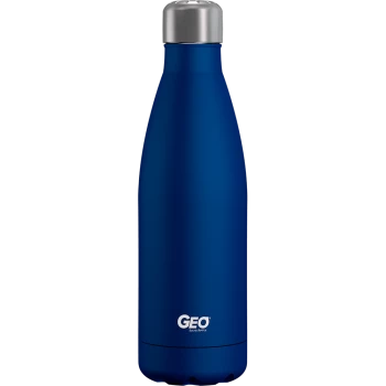 Нержавіюча пляшка/термос з глянцевим покриттям, 0,5 л, синя