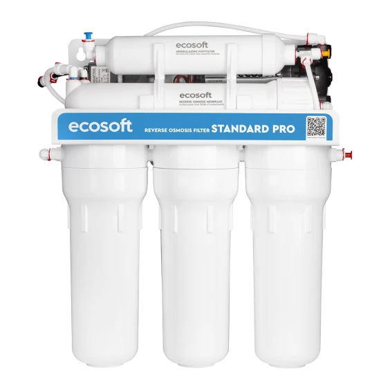 Фильтр обратного осмоса Ecosoft Standard PRO с минерализацией и помпой (MO550MPECOSTD) купить 