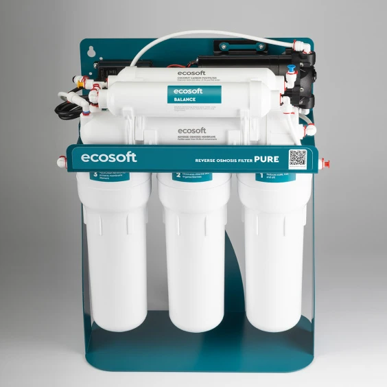 Фільтр зворотного осмосу Ecosoft PURE BALANCE з помпою на станині (MO675MBALPSECO) описание