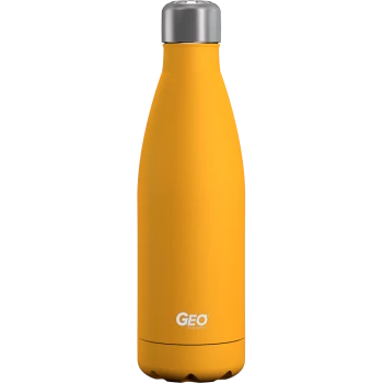 Нержавіюча пляшка/термос з глянцевим покриттям, 0,5 л, помаранчева