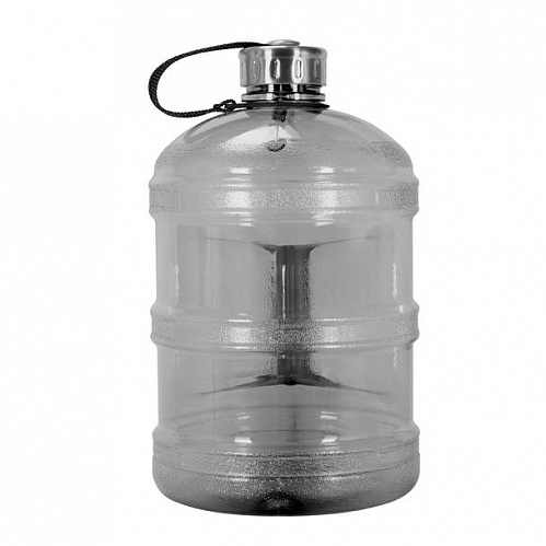 Пластикова пляшка для води GEO з металевою кришкою, чорна, 3,8 л цiна