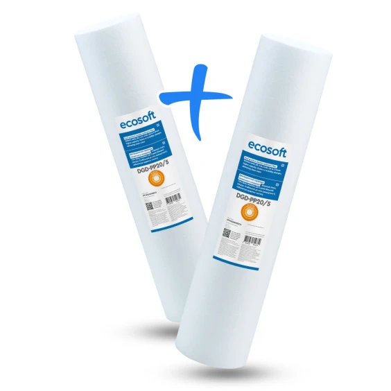 Градієнтний картридж зі спіненого поліпропілену Ecosoft 45"х 20" 20-5 мкм 2шт. (CPV24520205ECO)