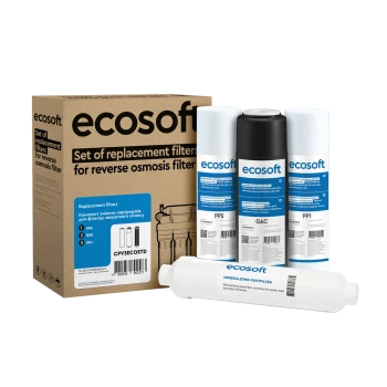 Комплект з 4 картриджів для фільтра зворотного осмосу Ecosoft Standard PRO