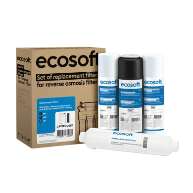 Комплект из 4 картриджей для фильтра обратного осмоса Ecosoft Standard PRO 