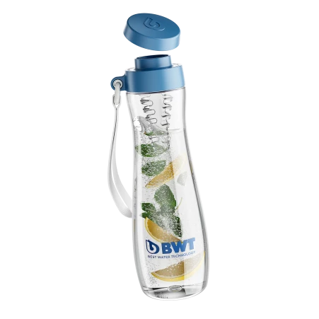 Бутылка BWT синяя со вставкой фото