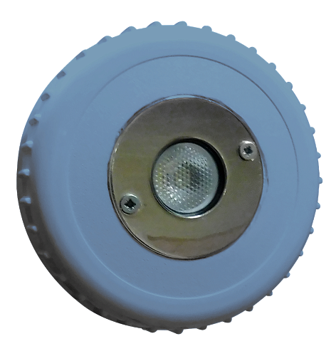Підводне біле LED-освітлення PL-10, яке монтується у зворотну форсунку (синьо-сірий)