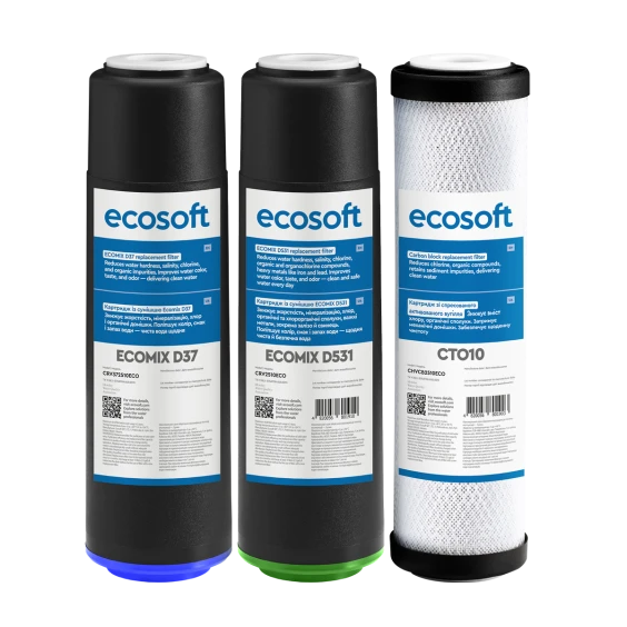 Покращений комплект картриджів Ecosoft для потрійного фільтра (CRV3ECO) продажа