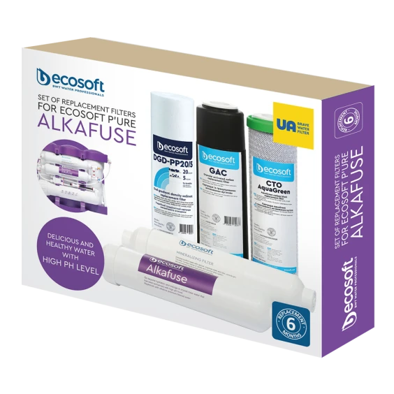 Комплект картриджів Ecosoft PURE Alkafuse "6 місяців" (CHV5PUREALC) цiна