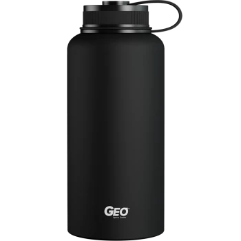 Нержавеющая бутылка/термос с матовым покрытием, 0,95 л, черная