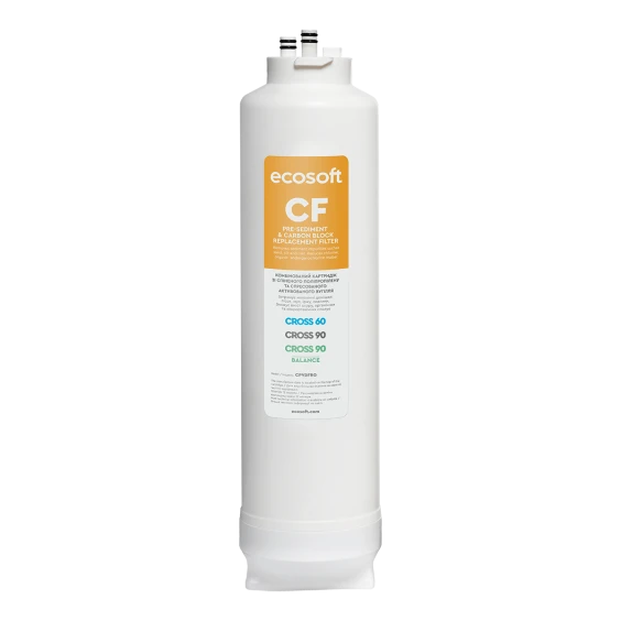 Комбінований картридж з поліпропілену та спресованого вугілля для фільтра зворотного осмосу CROSS90 (CPVDFRO)