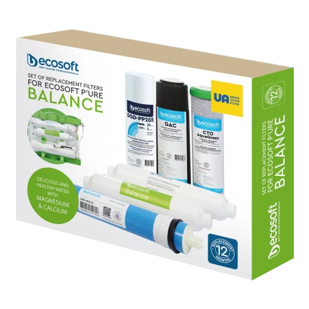 Годовой запас картриджей для фильтра обратного осмоса Ecosoft  P`URE Balance купить 