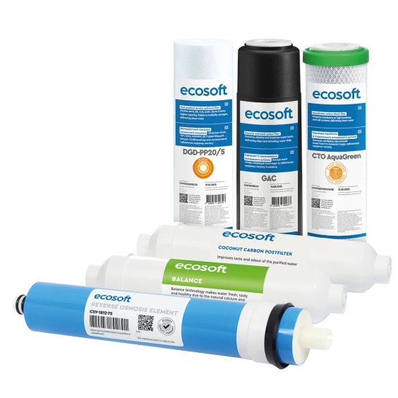 Річний запас картриджів для фільтра зворотного осмосу Ecosoft  PURE Balance продажа