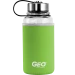 Скляна пляшка з чохлом та ручкою, 1 л, зелена