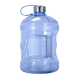 Пластиковая бутылка для воды GEO с металлической крышкой, голубая, 3,8 л