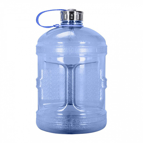 Пластиковая бутылка для воды GEO с металлической крышкой, голубая, 3,8 л недорого